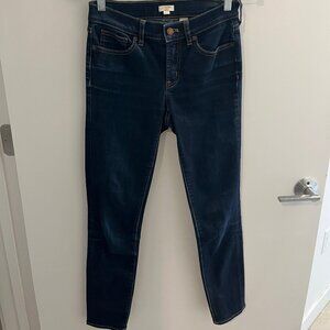 J.Crew Dark Wash Skinny Jeans | Classic Stretch Denim | Mid-Rise Size 25